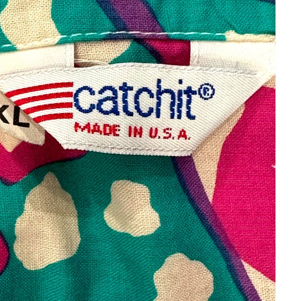 CATCHIT Men’s Vintage Hawaiian Shirt Size XL Very Good Condition - Picture 4 of 9